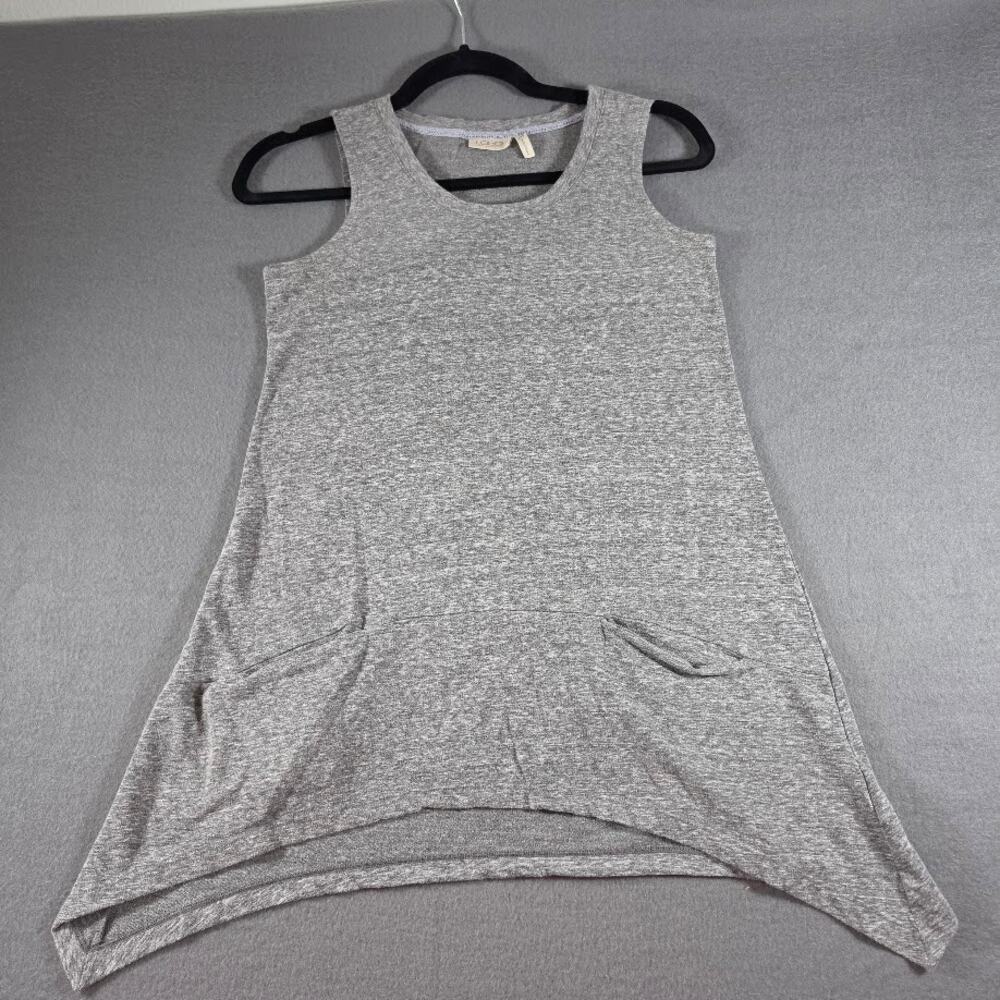 LOGO Lori Goldstein Heather Gray Asymmetrical Hem Knit Tank Top Sleeveless XXS